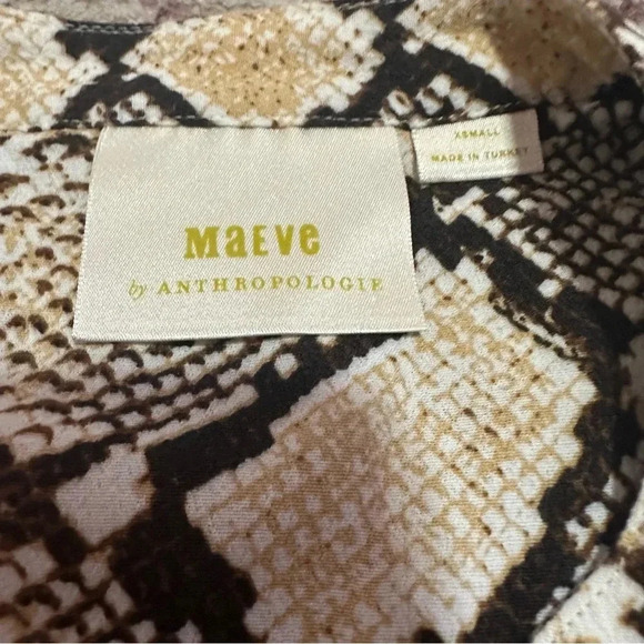 Maeve by Anthropologie Juno Snake Print Dress size XS Extra Small - Picture 14 of 16